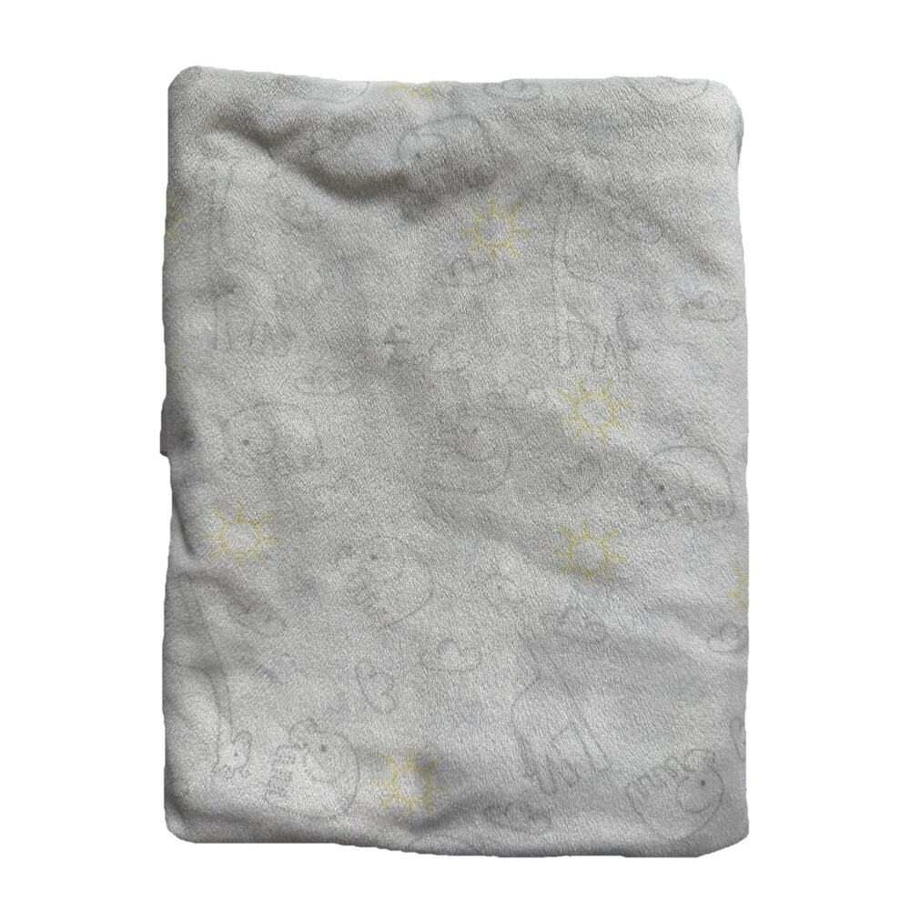 Lila & Jack Elephant Giraffe Stripe Gray Safari Sun Clouds Baby Blanket Lovey
